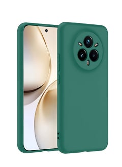 Wtech Realme 14 Pro+ / Plus 5G 2025 Premium Soft Liquid Silicone Case Cover (MCRPSN) - Dark Green  - Image 1