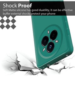 Wtech Realme 14 Pro+ / Plus 5G 2025 Premium Soft Liquid Silicone Case Cover (MCRPSN) - Dark Green  - Image 3