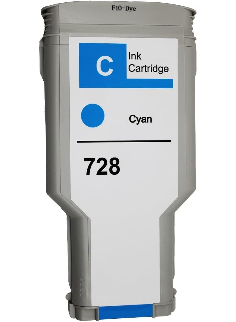 728خرطوشة حبر F9K17A سماوي سعة 300 مل متوافقة مع طابعات HP DesignJet T730 و T830 - Image 2