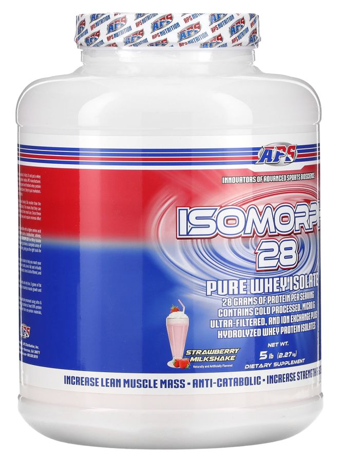 APS Isomorph 28 Pure Whey Isolate Strawberry Milkshake 5 lb (2.27 kg) - Image 2