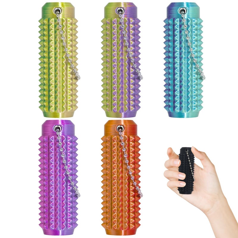 XNJAMG Little Ouchies Fidget Toys Pain Stim Fidget Toy Reduce Stress For Adults Anxiety Relief Pain Stim Spiky Fidget Keychain For Anxiety And Stress Reduction Novelty Gifts For Friends 5Pcs - Image 1