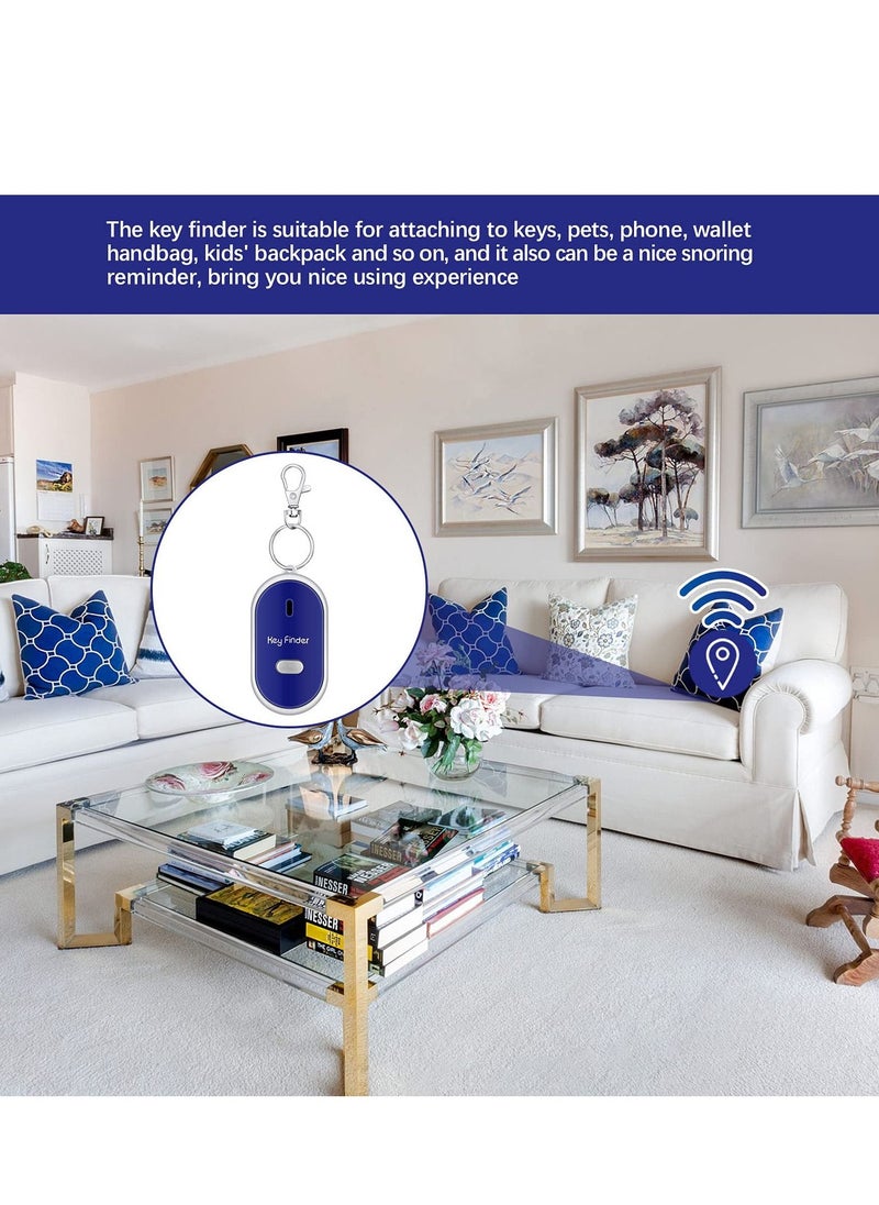 Excefore - Key Finder, 4 Pieces Key Finder Locator Led Light Remote Sound Control Lost Key Finder with Keychain for Child Elderly Pet Luggage - Image 1