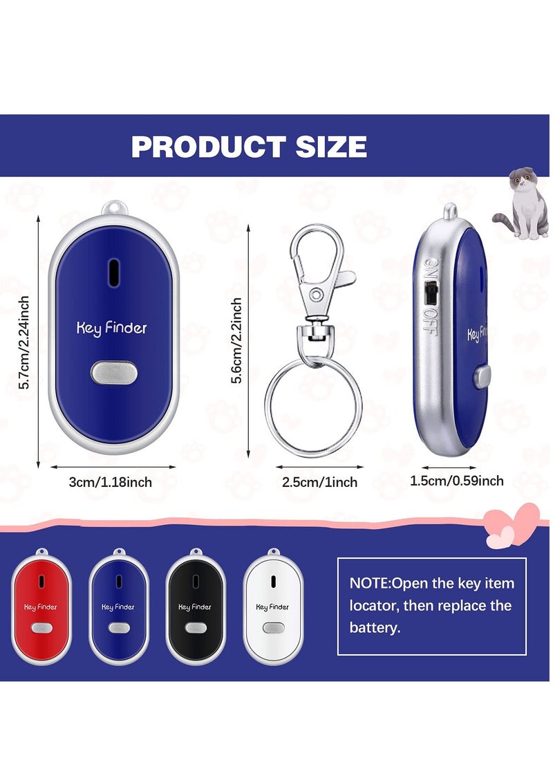 Excefore - Key Finder, 4 Pieces Key Finder Locator Led Light Remote Sound Control Lost Key Finder with Keychain for Child Elderly Pet Luggage - Image 1