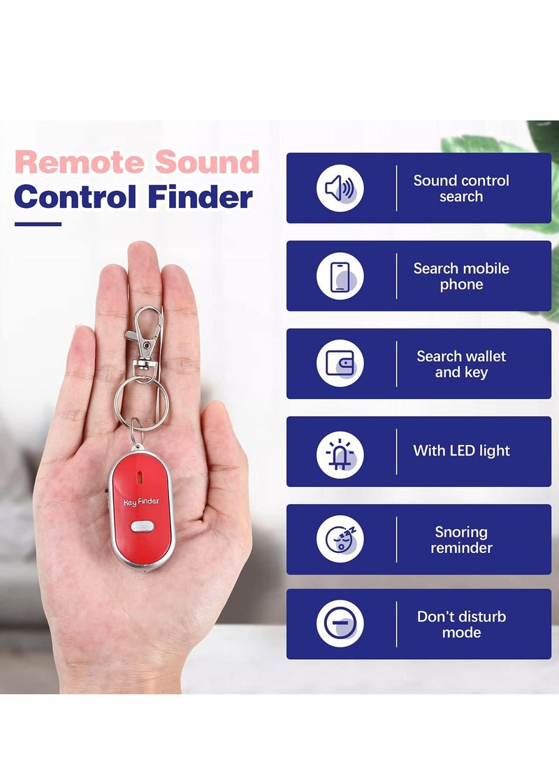 Excefore - Key Finder, 4 Pieces Key Finder Locator Led Light Remote Sound Control Lost Key Finder with Keychain for Child Elderly Pet Luggage - Image 1