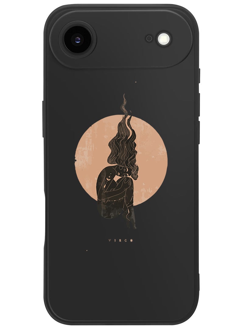 Theodor Protective Slim Fit Case Liquid Silicone Cover with Full Body Protection Anti-Scratch Shockproof Case For Apple iPhone 17 Air (Black) Virgo-01 - Image 1