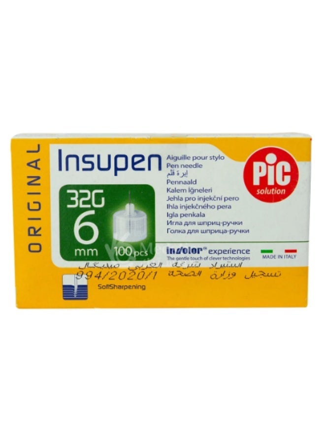 بي آي سي سن قلم انسولين بيك ادفانس مقاس ٦ ملى ١٠٠ قطعة - Image 2