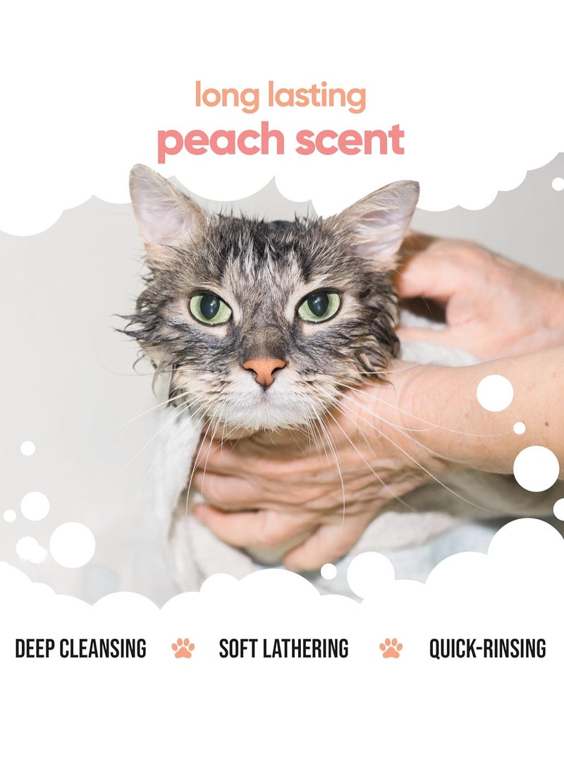 Peach Cat Shampoo 500ml Deep Cleansing Shampoo for Cats Fruity Scented With Aloe Vera and B5