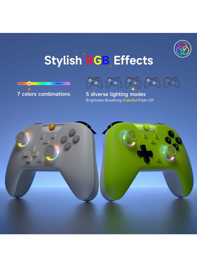 وحدة تحكم الألعاب X05، بلوتوث/2.4 جيجاهرتز/سلكية، لأجهزة الكمبيوتر/Steam/iPhone/Android/Switch - مع تأثير هول، وإضاءة RGB، وتقنية Turbo - Image 5