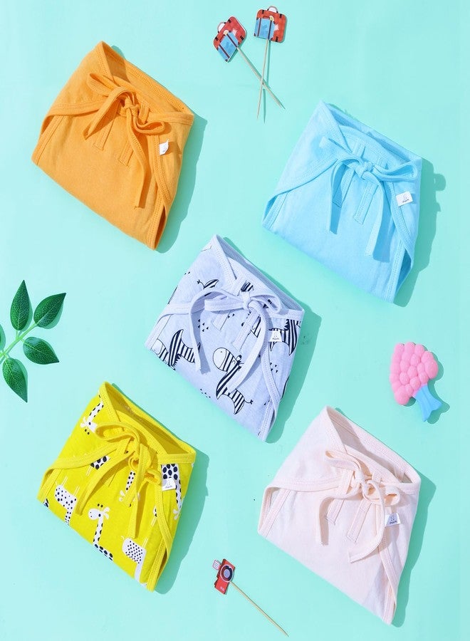 Snugkins Baby Langot for Newborns 0-6 Months | Reusable Nappy | 100% Pure Cotton, Washable, Extra Soft & Breathable | Unisex Baby Essential for Boys & Girls | Pack of 10 - Multicolor - Image 2