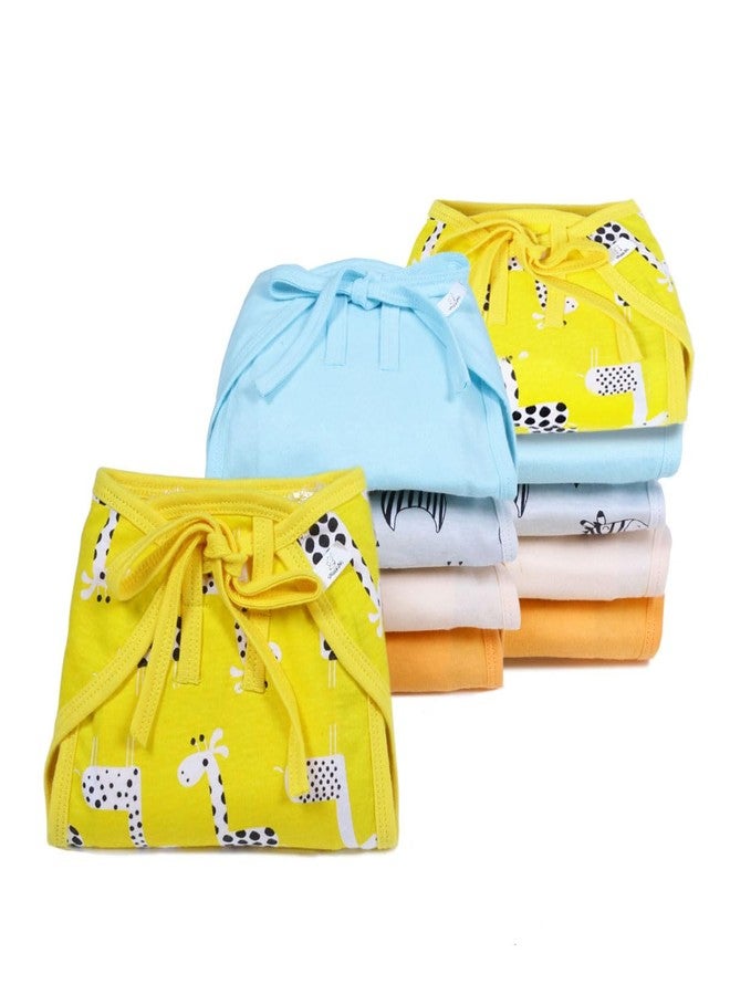 Snugkins Baby Langot for Newborns 0-6 Months | Reusable Nappy | 100% Pure Cotton, Washable, Extra Soft & Breathable | Unisex Baby Essential for Boys & Girls | Pack of 10 - Multicolor - Image 1