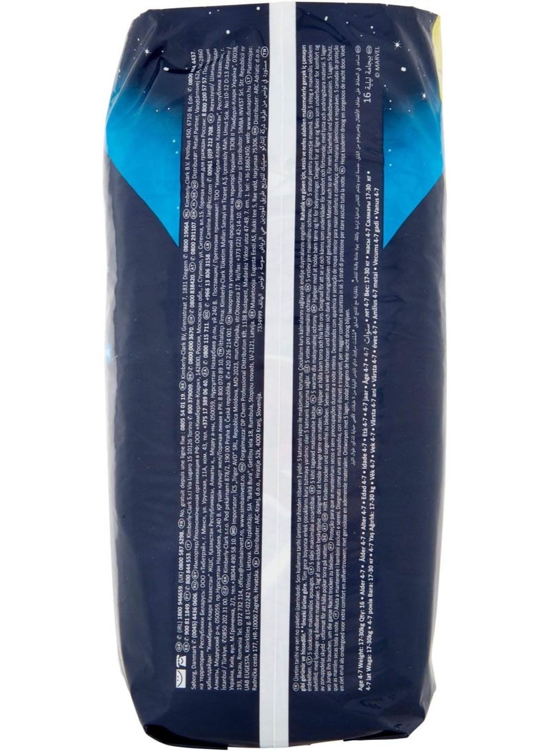 HUGGIES Drynites Pyjama Pants Bed Wetting Diaper Boys 4-7 Years 17-30 Kg 16 Pants - Image 2