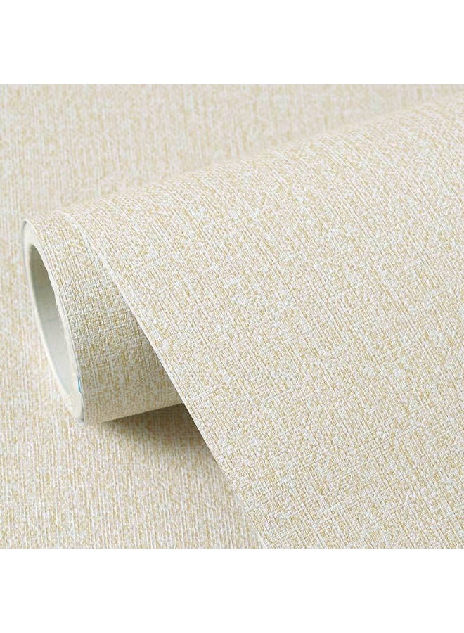 Grasscloth Textured Wallpaper 60x1000cm Desert Linen Sand Peel and Stick Wallpaper, Beige Grasscloth Textured Self-Adhesive and Removable Wallpaper Decorative Beige Contact Paper for Cabinets Wall Paper Decor - Image 1