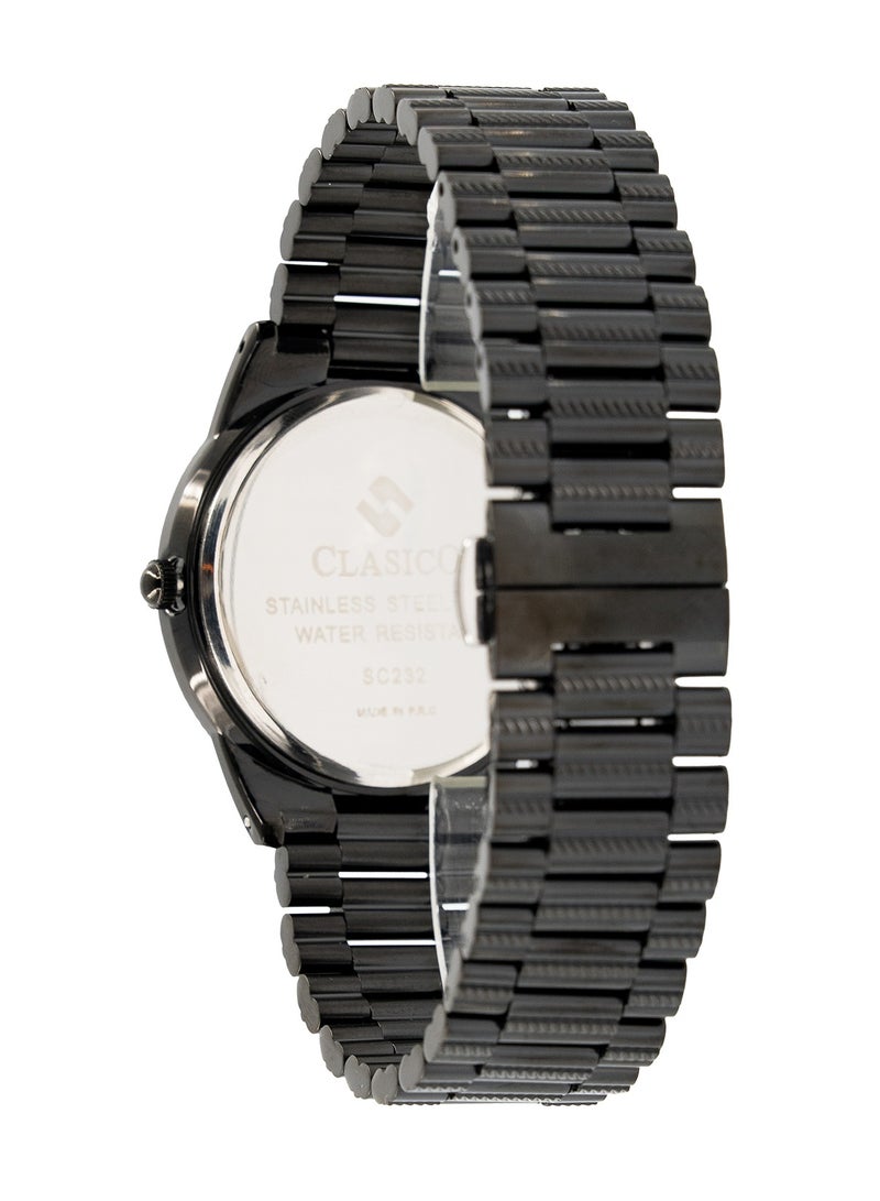 Clasico Flymaster Men's Chronograph Shadow Black Edition | Elite Y121 Quartz Movement | Waterproof Round Dial | Stainless Steel Belts  - Image 4
