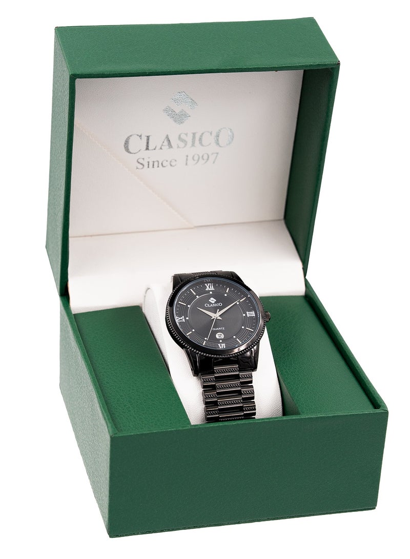 Clasico Flymaster Men's Chronograph Shadow Black Edition | Elite Y121 Quartz Movement | Waterproof Round Dial | Stainless Steel Belts  - Image 5