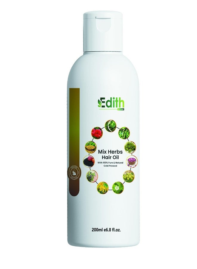 EDITH زيت إديث ناتشورالز العشبي للشعر - حل شامل لمشاكل الشعر لدى الرجال والنساء | تركيبة طبيعية 100% - 200 مل - Image 1