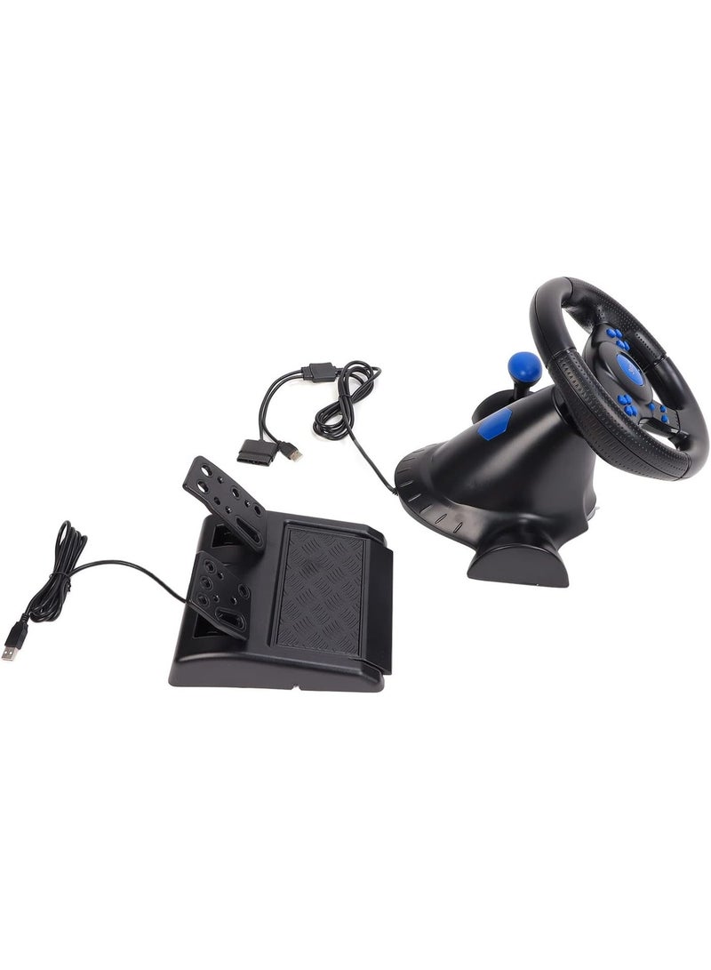 Racing Steering Wheel And Pedals, 7 In 1 180 Degrees Rotation PC Racing Wheel,Programable Dual Vibration USB Powered Racing Simulator Wheel, Enhances Your Racing Experience Compatible with Xbox one/360/PS4/PS2/PS3/PC - Image 3