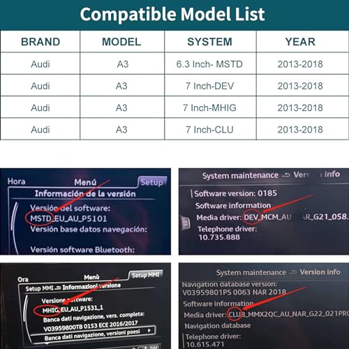Ninetom Wireless CarPlay Android Auto Retrofit Kit Compatible with 2013-2018 Audi A3/S3, Carplay Module Receiver Box Support Navigation, Maps, Music, Mirroring, Camera - Image 2