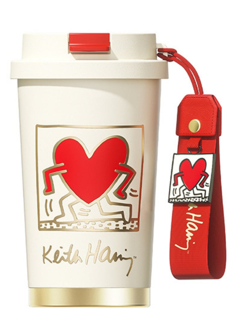 GERM Keith Haring Coffee Tumbler – Red 390ml | GERM | Stainless Steel Insulated Mug | Official Licensed Art Series | Keeps Hot & Cold - Image 1