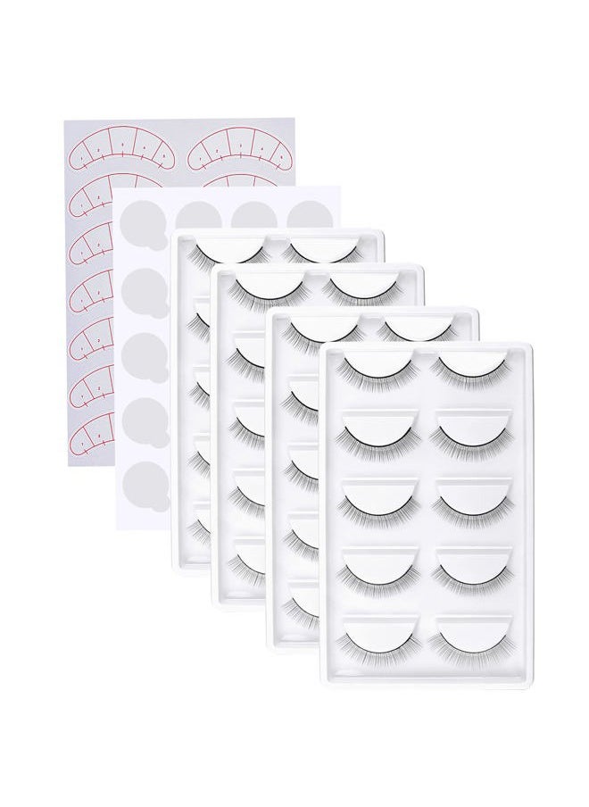 fenshine Fenshine 20 Paris Practice Eyelashes for Lash Extensions Supplies,Training Lashes Self-adhesive Practice Lashes for Training Eyelash Extension Makeup Beginners…  - Image 1