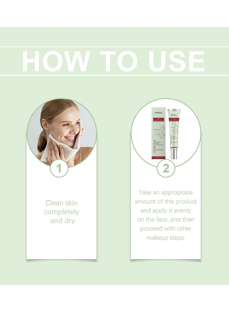 EELHOE Tinted Face Cream with Centella Asiatica, CC Cream Red Correct CC Cream Colour Correcting Cream Make Up Fondation Moisturising, Improves the Complexion & Moisturises - Image 4