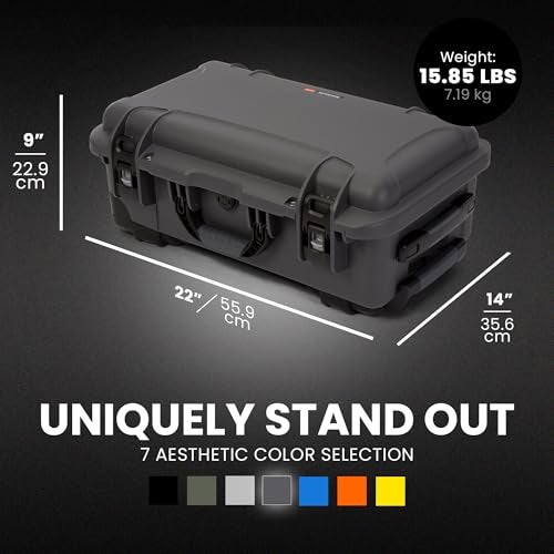 Nanuk Wheeled Series 935 Lightweight NK-7 Resin Waterproof Protective Case with Foam for DSLR Camera, 3 Lenses, Flash, Graphite - Image 5