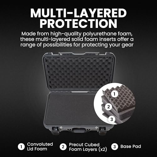 Nanuk Wheeled Series 935 Lightweight NK-7 Resin Waterproof Protective Case with Foam for DSLR Camera, 3 Lenses, Flash, Graphite - Image 3