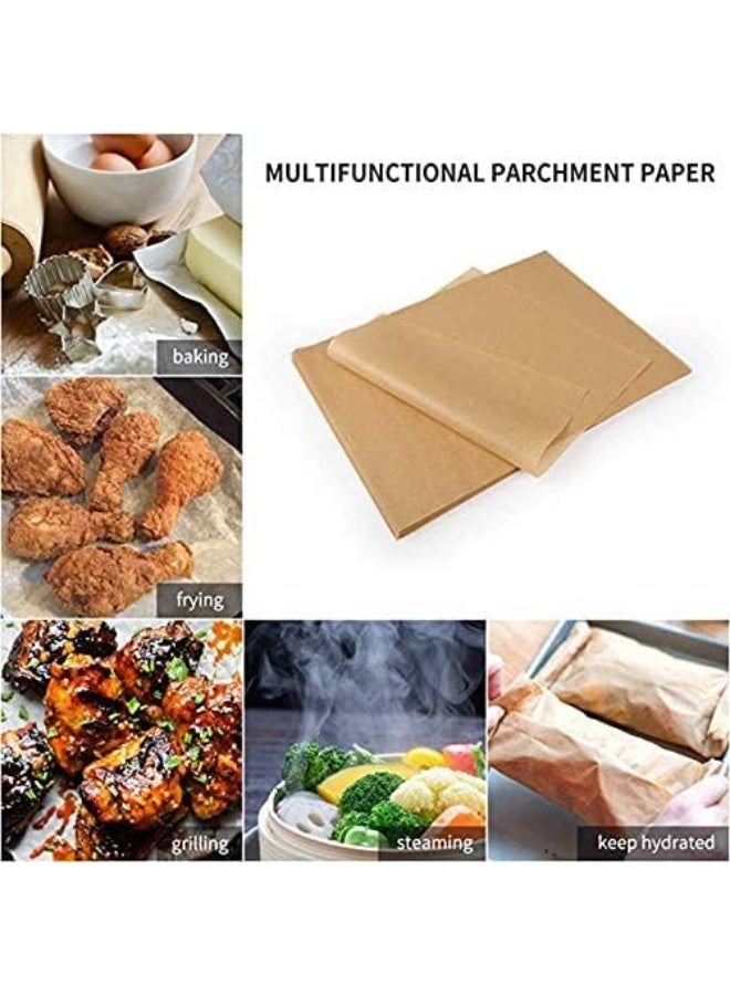 Peachjoy 200 Pcs Parchment Paper Baking Sheets, 12x16 Inches Non-Stick Precut Baking Parchment, Perfect for Baking Grilling Air Fryer Steaming Bread Cup Cake Cookie and More - Image 2