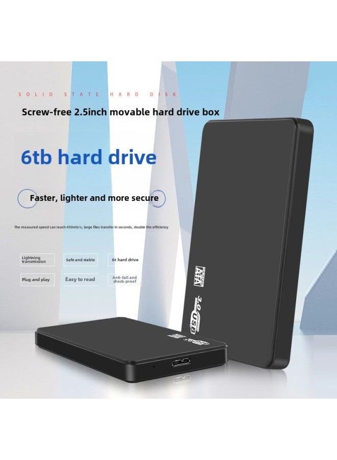 3.0 Mobile Hard Disk Box Notebook Serial SATA Solid State Drive SSD Screw-free 2.5 Inch USB-Colour:Plastic Model-usb White With Data Cable  - Image 3