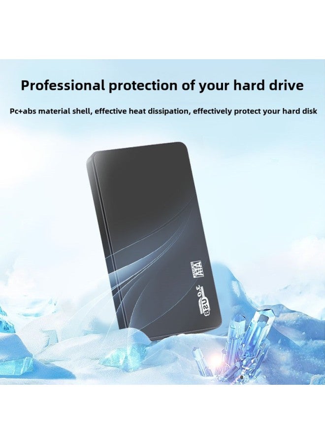 3.0 Mobile Hard Disk Box Notebook Serial SATA Solid State Drive SSD Screw-free 2.5 Inch USB-Colour:Plastic Model-usb White With Data Cable  - Image 4