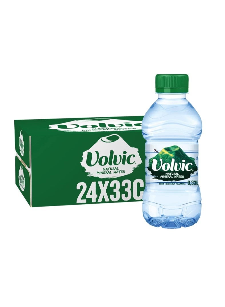 Volvic Natural Mineral Water 24 Pack 330ml | Pure Hydration | Low Sodium - Image 1