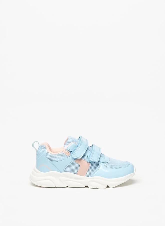 Flora Bella By Shoexpress Girls Panelled School Shoes With Hook And Loop Closure