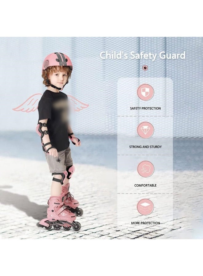 TRASSLE 7 in 1 Bike Helmet for Kids and Pads Set, Adjustable Bike Helmet Knee Pads Elbow Pads Wrist Guards for Boys Girls, Dial Fit Adjustment Ventilation Helmet for Bicycle Skate Scooter Longboard - Image 5