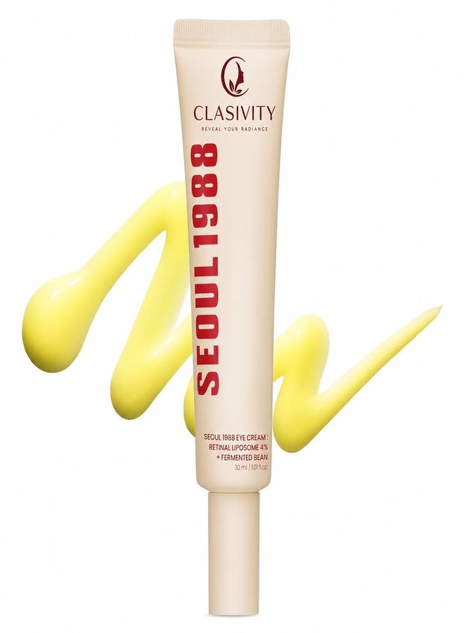 CLASIVITY SEOUL 1988 Retinal Korean Eye Cream for Dark Circles & Fine Lines | 4% Retinal Liposome with Fermented Bean Extract | Hydrating Under Eye Cream for Women & Men - Image 1