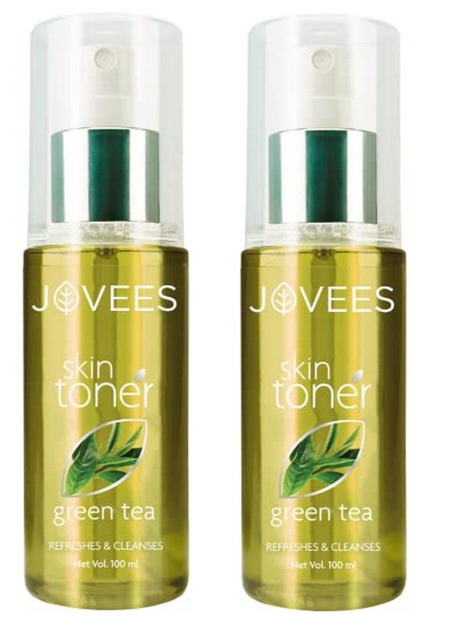 Jovees Herbal Green Tea Skin Toner with Cleanses & Moisturises | Pore Tightening | For Oily, Acne Prone Skin 100ML (Pack of 2) - Image 1