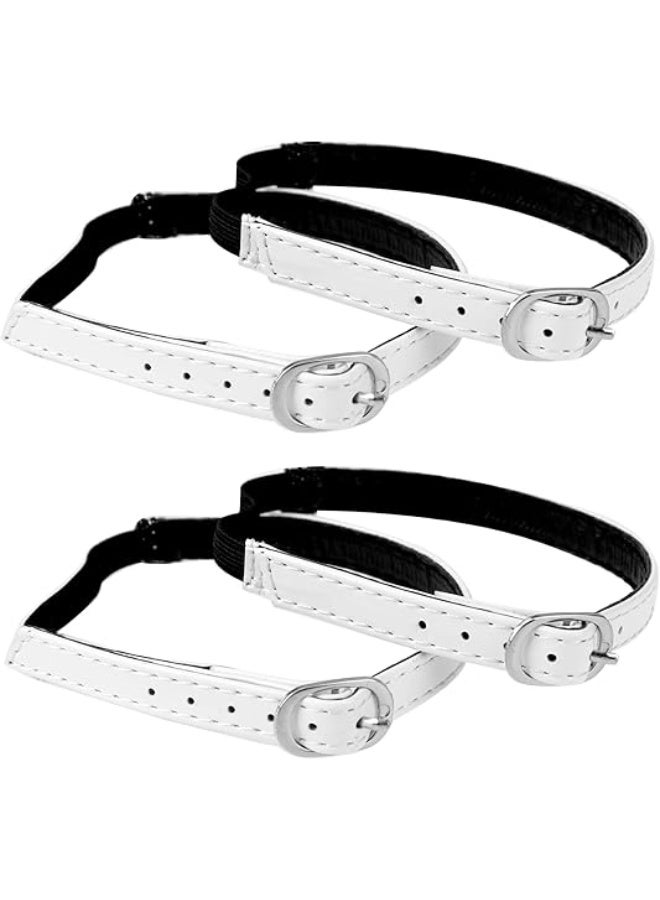 jaexest 2 Pairs Shoe Straps,Detachable Ankle Straps,Adjustable PU Leather Shoes Belt Band for Women Girls Holding Loose Heels - Image 1