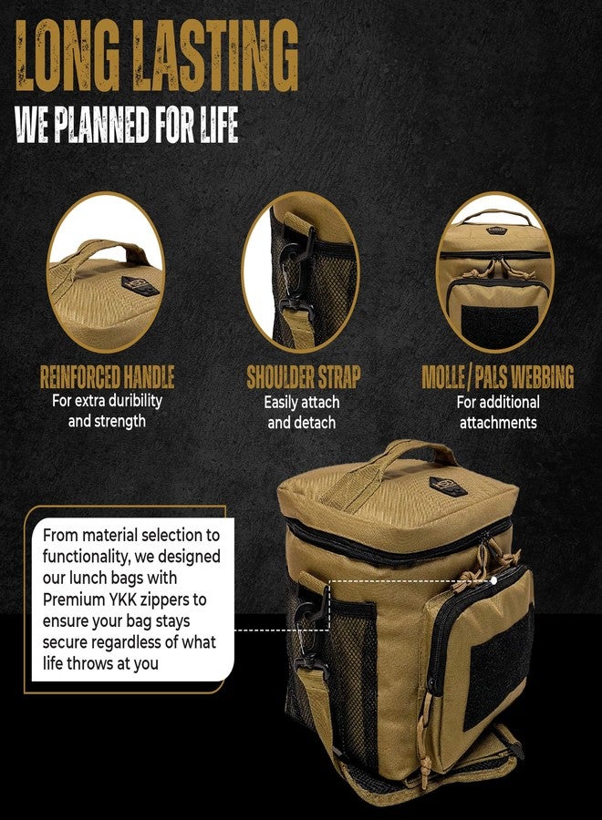 HighSpeedDaddy Tactical Lunch Box For Men & Women- Military Grade Large Insulated Lunch Bag - 11”x 9”x 8” (15L) Cooler Bag - Reusable, Portable and Water Resistant - For Work, Travel & Picnic - Image 5