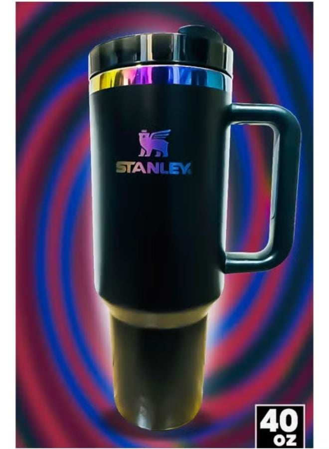 Stanley 40oz Stainless Steel Travel Tumbler with Reusable Straw – BPA-Free, Eco-Friendly & Dishwasher Safe – Leakproof FlowState Lid & Double-Wall Insulation – Keeps Drinks Hot 16H & Cold 24H – Slim Base Fits Most Car Cup Holders – Ergonomic Handle for Home, Office & On-the-Go Use - Image 1