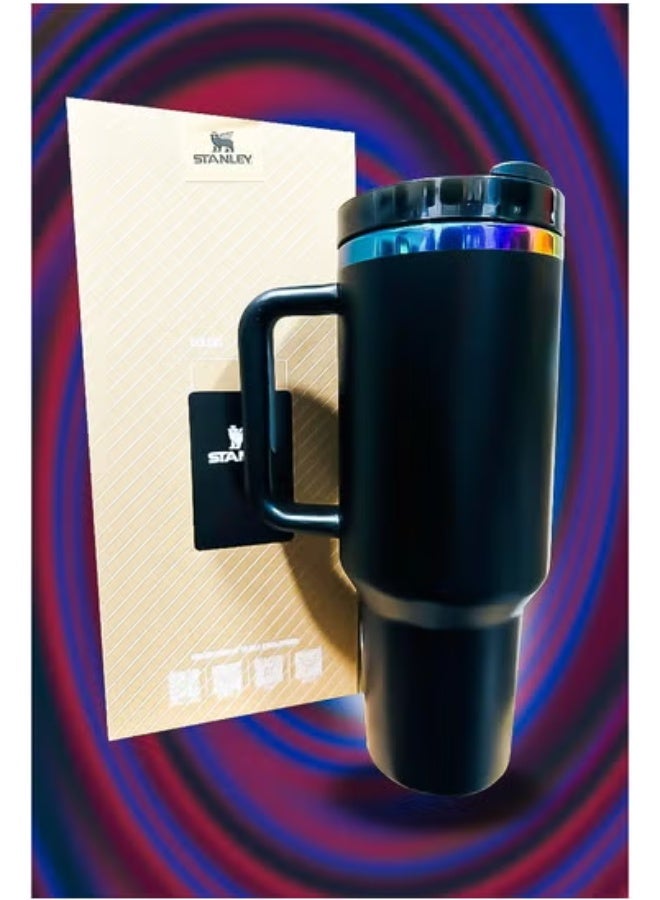 Stanley 40oz Stainless Steel Travel Tumbler with Reusable Straw – BPA-Free, Eco-Friendly & Dishwasher Safe – Leakproof FlowState Lid & Double-Wall Insulation – Keeps Drinks Hot 16H & Cold 24H – Slim Base Fits Most Car Cup Holders – Ergonomic Handle for Home, Office & On-the-Go Use - Image 4