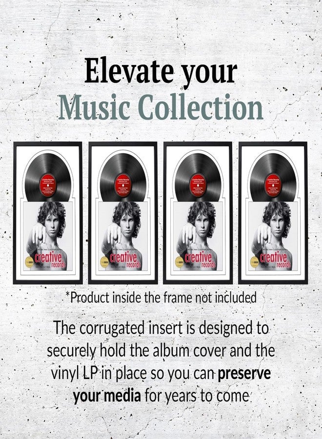 Creative Picture Frames 16" x 24" Jukebox Vinyl Frame Display with Double Matting, LP Record Album Frame for Wall Decor, White/White, 1 Count - Image 3