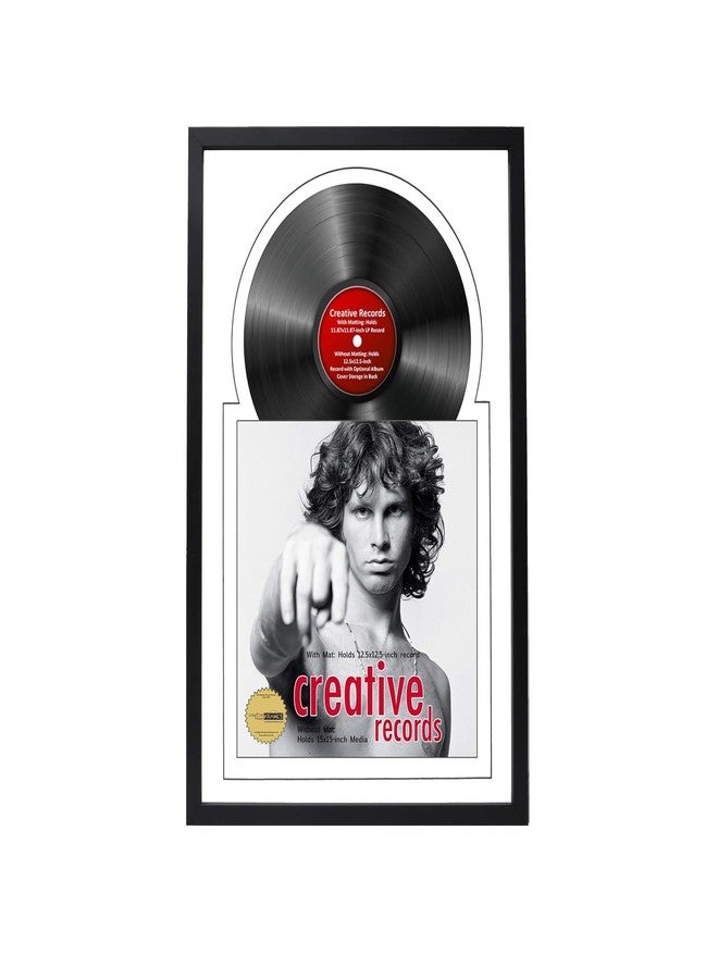 Creative Picture Frames 16" x 24" Jukebox Vinyl Frame Display with Double Matting, LP Record Album Frame for Wall Decor, White/White, 1 Count - Image 1