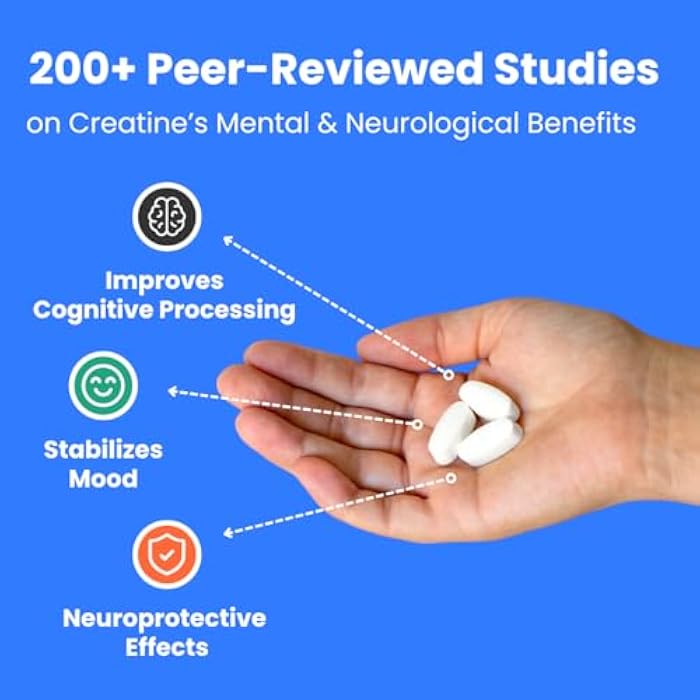 Crazy Muscle Creatine Pills 5g 3X Pure Creatine Monohydrate Pre Workout Muscle Mass Gainer High Absorption ThreeAtine Performance Men Women Tablets - 30 servings - Image 4