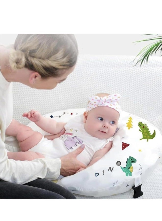 richtots Premium Cotton Newborn Nursing Feeding Pillow, Breastfeeding Pillows with Removable Cover, Infant Support for Baby & Mom Cradle 0-24 Months (Random Color) - Image 2