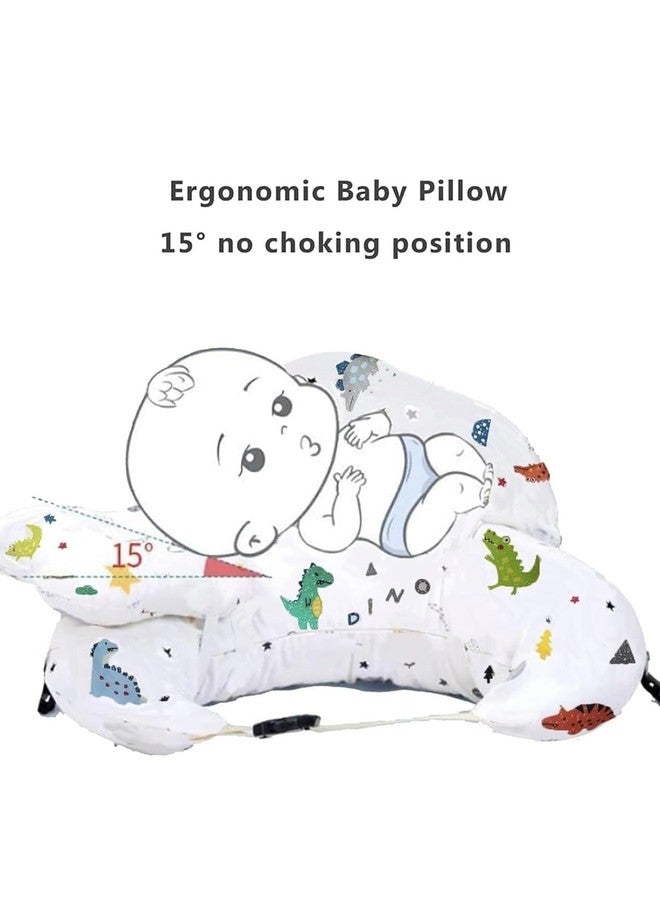 richtots Premium Cotton Newborn Nursing Feeding Pillow, Breastfeeding Pillows with Removable Cover, Infant Support for Baby & Mom Cradle 0-24 Months (Random Color) - Image 4