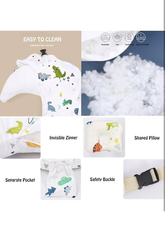 richtots Premium Cotton Newborn Nursing Feeding Pillow, Breastfeeding Pillows with Removable Cover, Infant Support for Baby & Mom Cradle 0-24 Months (Random Color) - Image 5