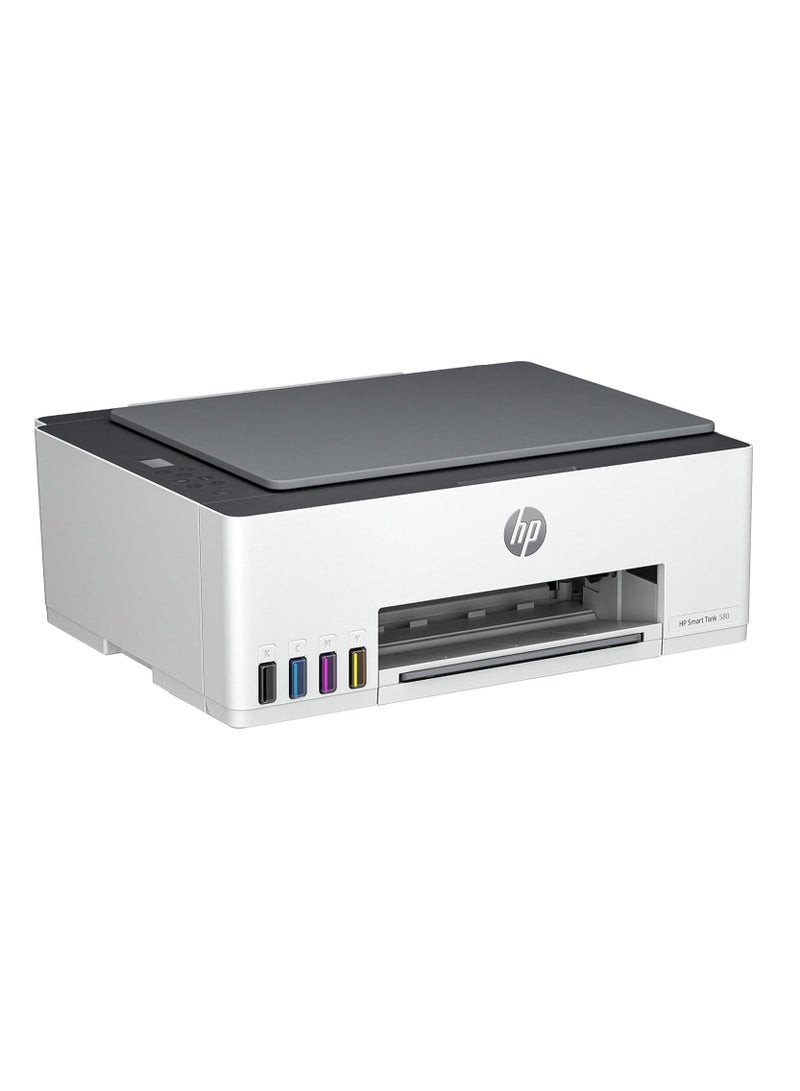HP طابعة سمارت تانك 580 لاسلكية، طباعة، مسح ضوئي، نسخ، طابعة الكل في واحد، بازلت فاتح - 1F3Y2A أبيض - Image 1