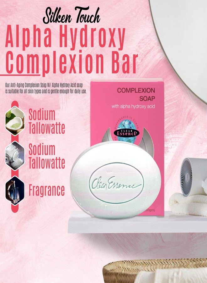 Clear Essence صابون كلير إيسنس المضاد للشيخوخة مع حمض ألفا هيدروكسي - صابون للتنظيف والتقشير - صابون مضاد للشيخوخة وحب الشباب - مختبر من قبل أطباء الجلد - لجميع أنواع البشرة (5 أوقية)  - Image 4
