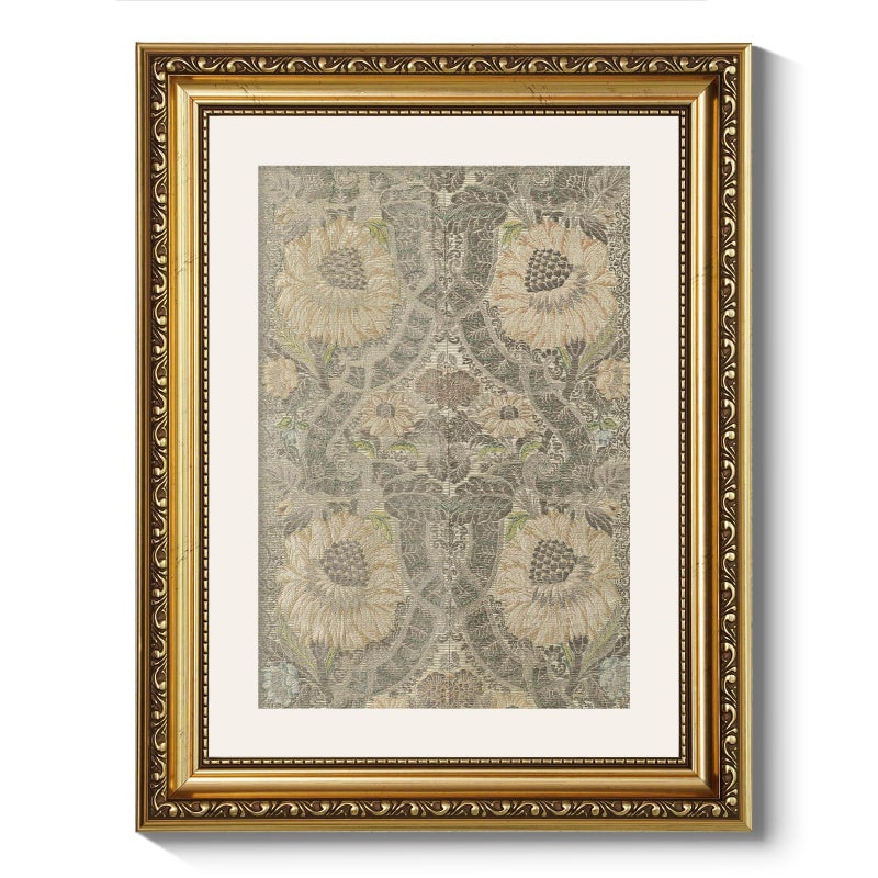 ARPEOTCY Gold Framed Canvas Wall Art Living Room Bedroom Boho Wall Decor Rustic Farmhouse Cottage Decor Antique Picture Frame Floral Tapestry Vintage Paintings 11x14 Inch - Image 2