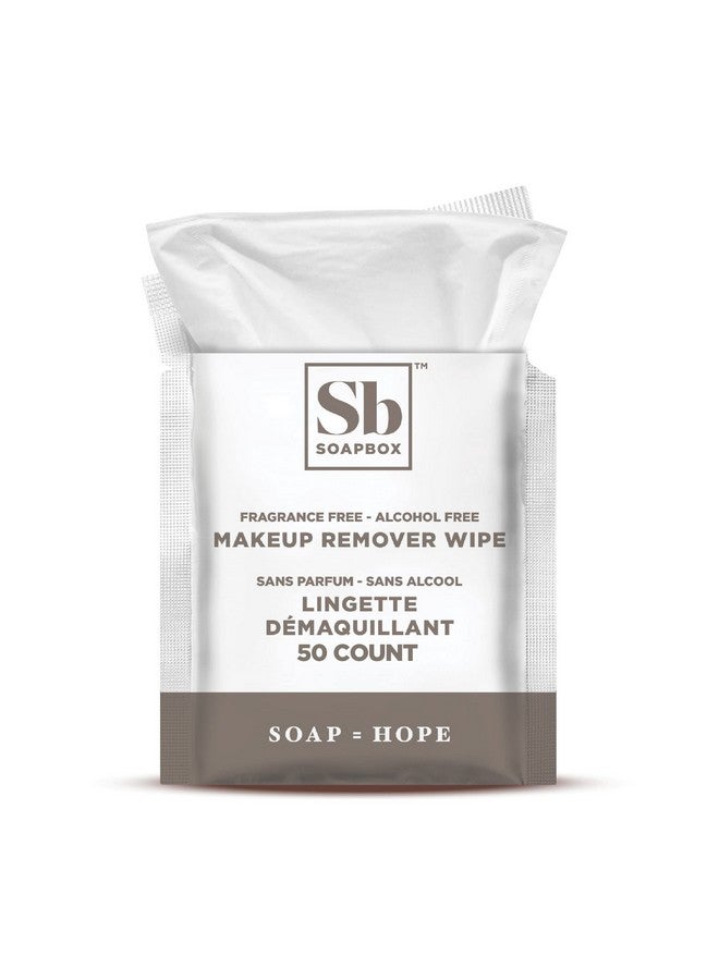 سوب بوكس مناديل إزالة المكياج الخالية من العطور من سوب بوكس - مناديل تنظيف لطيفة للوجه لإزالة مكياج العيون والأوساخ والزيوت، خالية من الكحول، 50 قطعة - Image 1