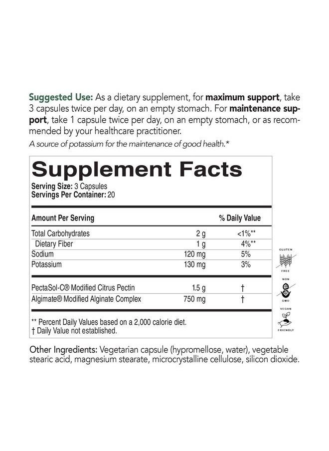 EcoNugenics - Pectaclear Healthy Detoxification Supplement With Modified Citrus Pectin And Alginate Provides Safe And Natural Support Against Environmental Toxins And Pollutants (60 Capsules) - Image 1