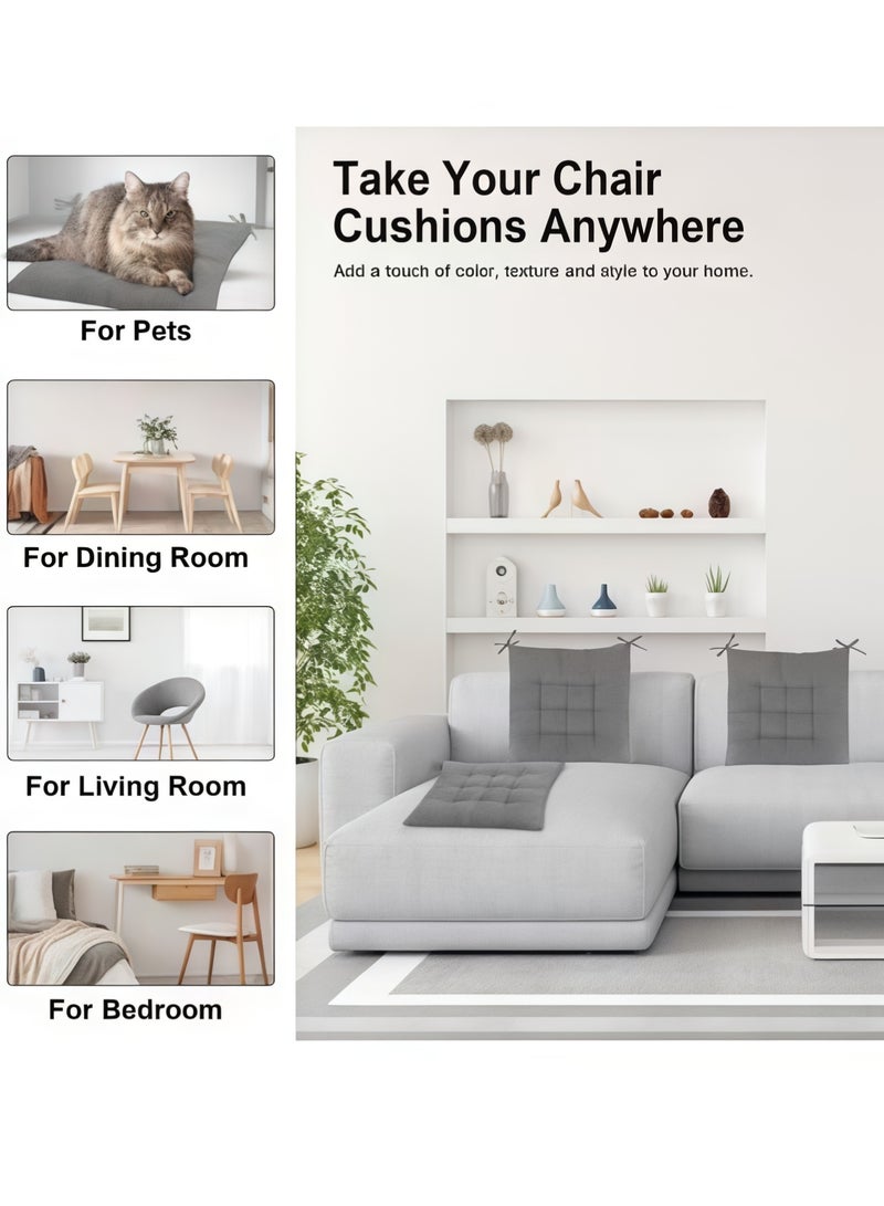 XiuWoo Chair Cushion,Thicken Chair Cushion,Solid Seat Cushion Square Floor Chair Seat Pad Thicken Chair Cushion Tatami Cushion Pillow Comfortable Tufted Seat Cushion Reading Pad For Yoga Meditation Living Room Balcony Office Outdoor(Beige, 40 x 40 cm) - Image 5